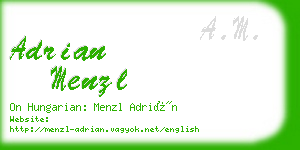 adrian menzl business card